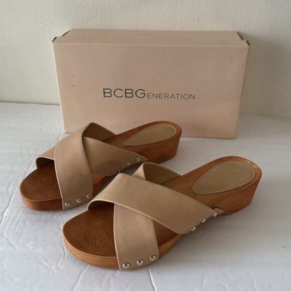 BCBGeneration 'Soho' Slide Sandal Warm Sand Natural Beige 8.5 - Picture 6 of 11